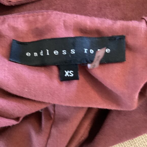 Endless Rose Size XS Burgundy Velvet Plunge Neck Sleeveless Mini Dress Xsmall‎ - Picture 2 of 10